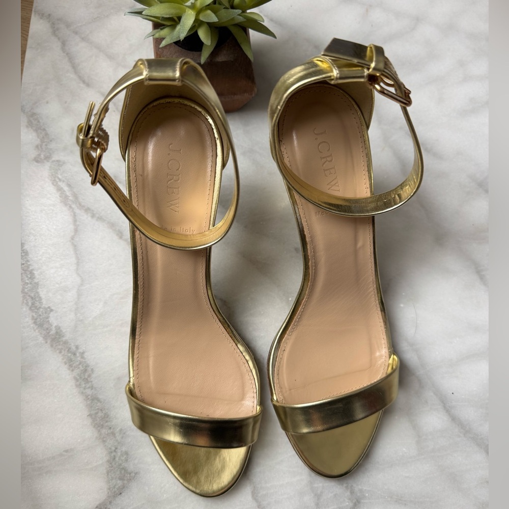J. Crew Mirror Metallic High Heel Sandals - Picture 3 of 8